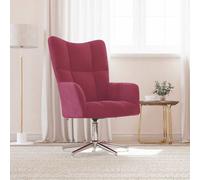 vidaXL Sedia Relax Rosso Vino in Velluto