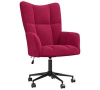 vidaXL Sedia Relax Velluto Rosso Vino