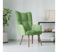 vidaXL Sedia Relax Verde Chiaro in Velluto