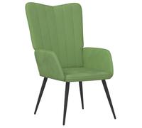 vidaXL Sedia Relax Verde Chiaro in Velluto