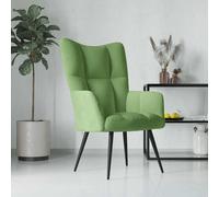 vidaXL Sedia Relax Verde Chiaro in Velluto