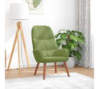 vidaXL Sedia Relax Verde Chiaro in Velluto