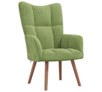 vidaXL Sedia Relax Verde Chiaro in Velluto