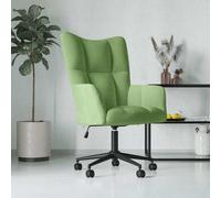 vidaXL Sedia Relax Verde Chiaro in Velluto