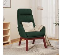 VidaXL Sedia Relax Verde Scuro in Tessuto