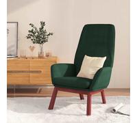 vidaXL Sedia Relax Verde Scuro in Tessuto
