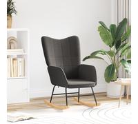 vidaXL Sedia Relaxante Grigio Scuro in Tessuto Simil Lana Riccia