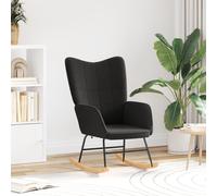 vidaXL Sedia Relaxante in Tessuto Simile alla Lana Riccia Nera