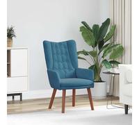 vidaXL Poltrona Blu Contemporanea Morbida Imbottita Comfort Facile da Pulire Lettura Mobili da Soggiorno Sedia da Camera Sofà Trapuntato Singolo Elegante