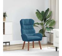 vidaXL Sedia rilassante Blu 69 x 74 x 93 cm Velluto