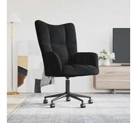 vidaXL Sedia rilassante con ruota Nero 69 x 61.5 x 102 cm Velluto