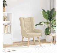 vidaXL Sedia rilassante Crema 63 x 67 x 94 cm Tessuto