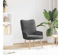 vidaXL Sedia rilassante Grigio scuro 63 x 67 x 94 cm Tessuto