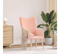 vidaXL Poltrona Contemporanea Rosa Corallo in Tessuto con Braccioli Imbottiti Design Ergonomico Ideale per Lettura e Seduta nel Soggiorno Interno Comoda Lounge Bracciolo Texturato Robusta Stile Elega