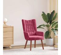 vidaXL Sedia rilassante Rosso vino 63 x 67 x 94 cm Velluto