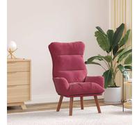 vidaXL Sedia rilassante Rosso Vino 69 x 74 x 93 cm Velluto