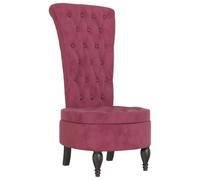 vidaXL Sedia Schienale Alto Design Bottoni Velluto Rosso Vino Chiaro, Sedia, Sedia Imbottita, Sedia Senza braccioli, Sedia da Soggiorno