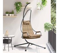vidaXL Sedia uovo sospesa Acciaio 94 x 107 x 196,5 cm Talpa