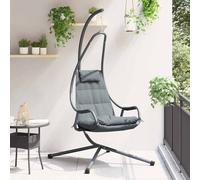 vidaXL Sedia uovo sospesa Antracite 94 x 107 x 196.5 cm Acciaio