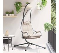 vidaXL Sedia uovo sospesa Talpa 94 x 107 x 196.5 cm Acciaio