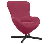 vidaXL Poltrona Contemporanea Vino Rosso Design Ergonomico in Poliestere Resistente Perfetta per Seduta in Soggiorno Cuscino Rimovibile Facile Manutenzione Sedia Interna per Adulti Comfort Tocco