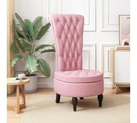 vidaXL SediaAltaconSchienale Rosa 56,5 x 70 x 110 cm Velluto