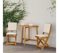 vidaXL Sedie Bistro da Giardino 2 pz Bianco Crema