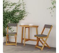 vidaXL Sedie Bistro da Giardino 2 pz Grigio scuro