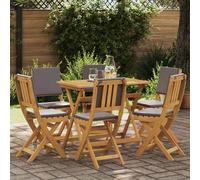 vidaXL Sedie Bistro da Giardino 6 pz Grigio Scuro
