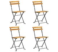 vidaXL Sedie da Bistro Pieghevoli 4 pz in Legno Massello d'Acacia
