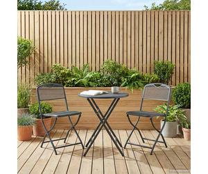 vidaXL Sedie da giardino 2 pcs Antracite 52,5 x 46 x 82 cm Ferro