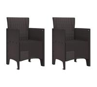 vidaXL Set di sedie da esterno moderne patio con materiali resistenti alle intemperie sedili eleganti marroni balcone UV facile montaggio goditi 2 sedie mobili lounge da giardino I