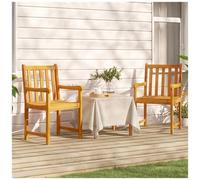 VIDAXL - Sedie Da Giardino 2 Pz In Legno Massello D'acacia