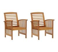 VIDAXL - Sedie Da Giardino 2 Pz In Legno Massello D'acacia