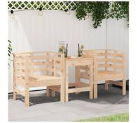 VIDAXL - Sedie Da Giardino 2pz 61,5x53x71 Cm In Legno Massello Di Pino