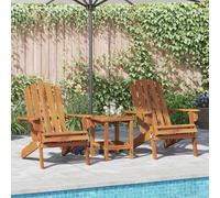 vidaXL Sedie da Giardino Adirondack 2pz in Legno Massello di Acacia