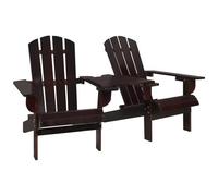 vidaXL Sedie da Giardino Adirondack con Tavolino Legno Abete Marrone