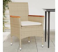 vidaXL Sedie da Giardino con Cuscini 2 pz Beige in Polyrattan