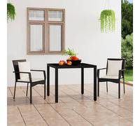 vidaXL Sedie da Giardino con Cuscini 2 pz in Polyrattan Nere