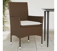 vidaXL Sedie da Giardino con Cuscini 2 pz Marroni in Polyrattan