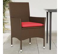 vidaXL Sedie da Giardino con Cuscini 2 pz Marroni in Polyrattan