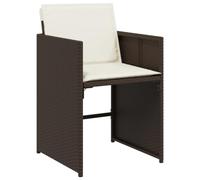 vidaXL Sedie da Giardino con Cuscini 4 pz Marroni in Polyrattan