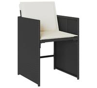 vidaXL Sedie da Giardino con Cuscini 4 pz Nere in Polyrattan