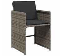 vidaXL Sedie da Giardino con Cuscini 4pz Grigio in Polyrattan