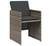 vidaXL Sedie da Giardino con Cuscini 4pz Grigio in Polyrattan