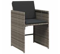 vidaXL Sedie da Giardino con Cuscini 4pz Grigio in Polyrattan