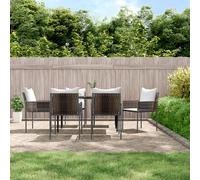 vidaXL Sedie da Giardino con Cuscini 6pz Marroni 54x61x83cm Polyrattan