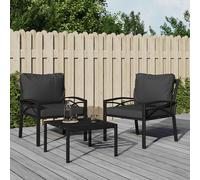 vidaXL Sedie da Giardino con Cuscini Grigi 2pz 68x76x79 cm Acciaio