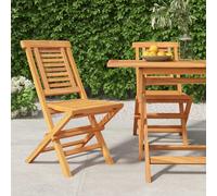 vidaXL Sedie da Giardino Pieghevole 2pz 47x63x90cm Legno Massello Teak