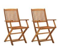 VIDAXL - Sedie da Giardino Pieghevoli 2 pz in Legno Massello d'Acacia